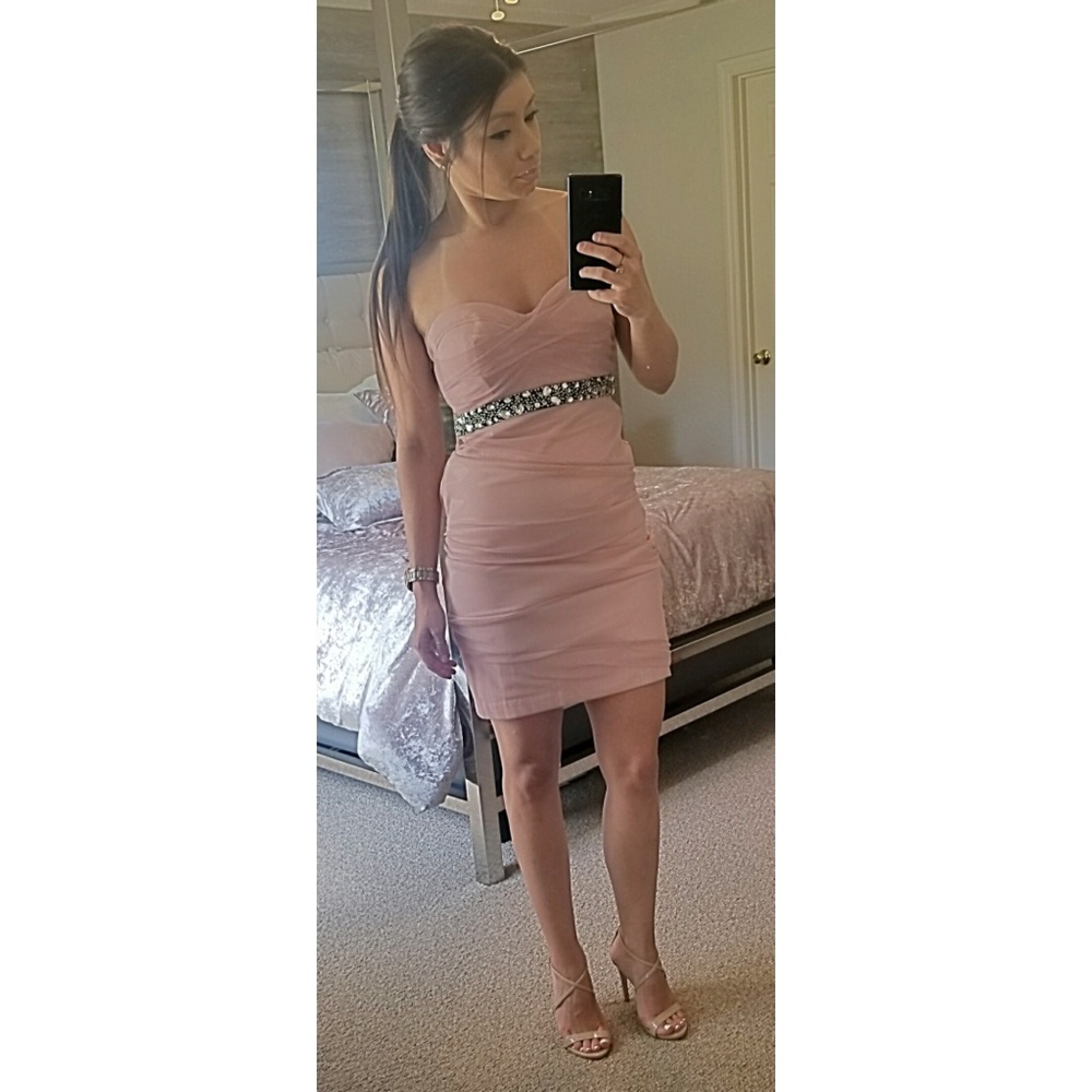 Pink strapless formal dress size 5
